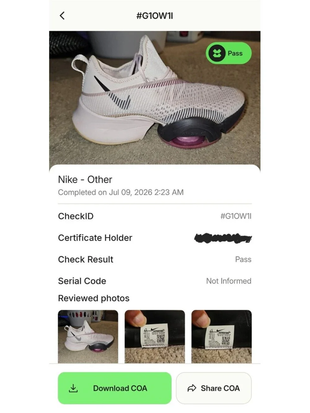 Size 6.5 - Nike Air Zoom SuperRep Shadowberry W
